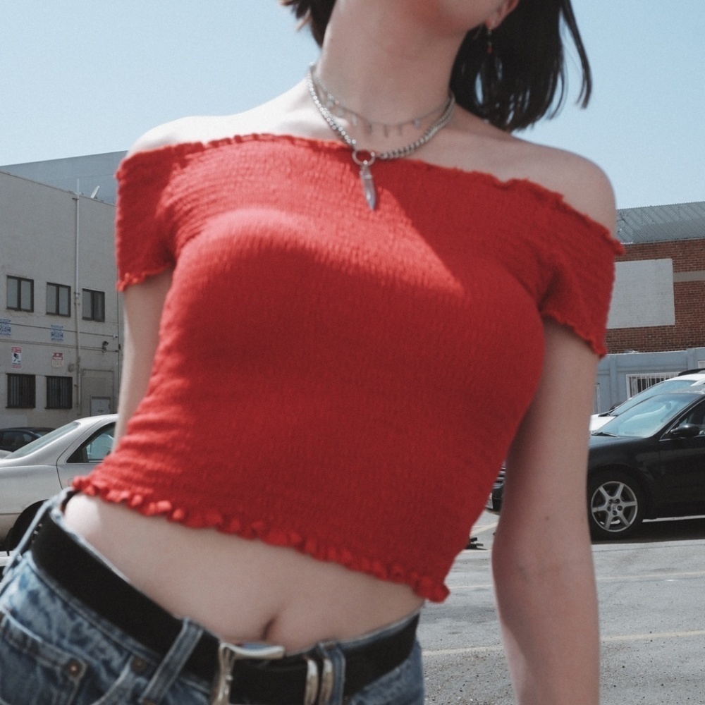 Brandy Melville Charlene Smoke Top